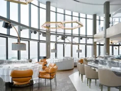 Fogia Bollo chair, cognac leather - black