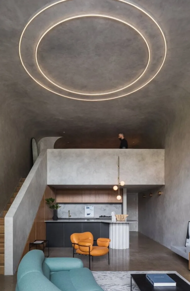 Fogia Bollo lounge chair, cognac leather - black