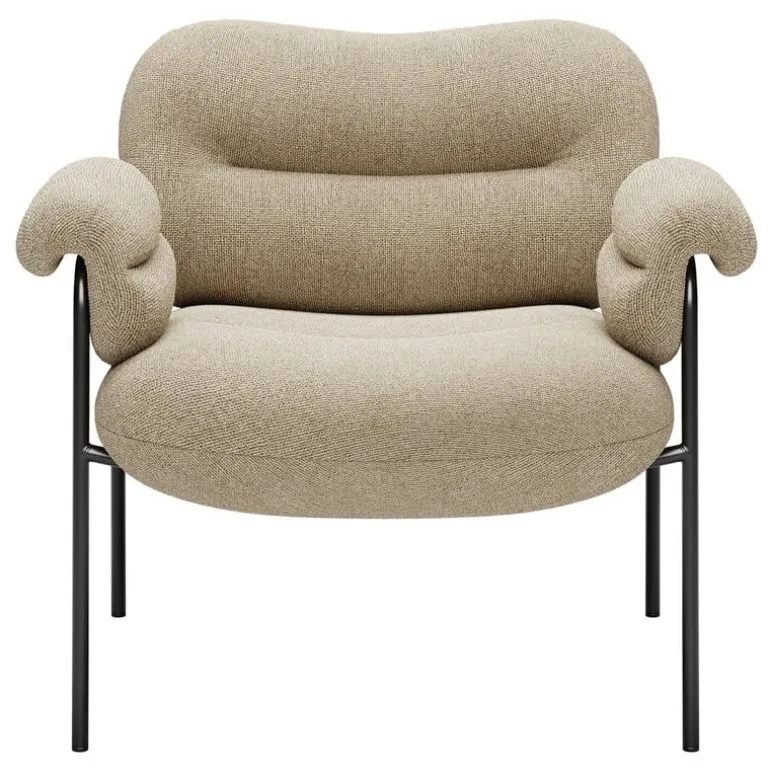 Fogia Bollo lounge chair, Main Line Flax 20 - black