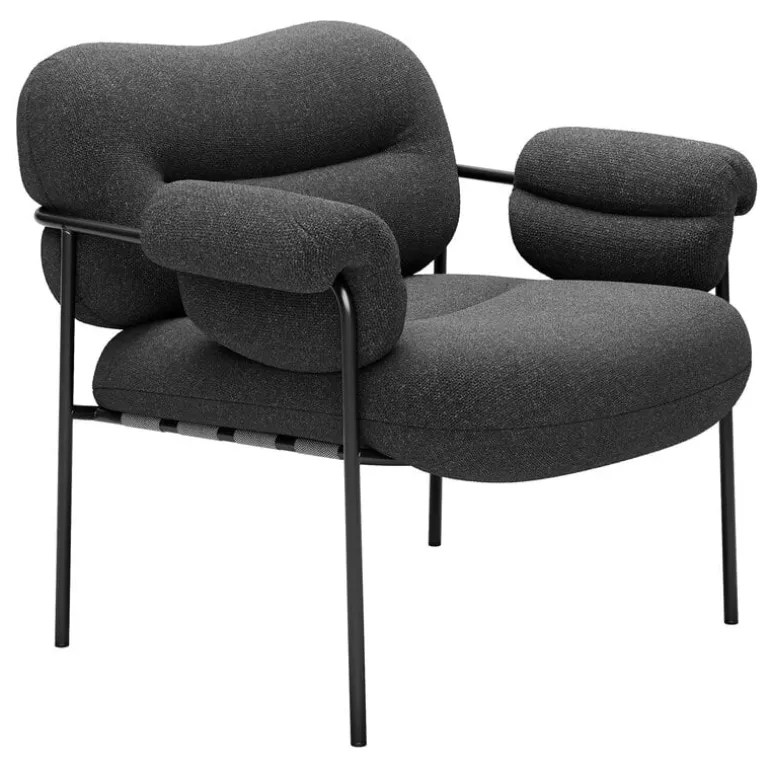 Fogia Bollo lounge chair, Main Line Flax 28 - black
