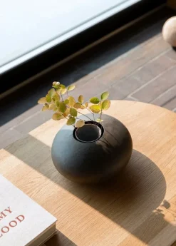 Fogia Koku coffee table, oval, lacquered oak