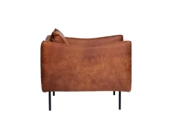 Fogia Tiki armchair, large, black steel - vintage rangers leather