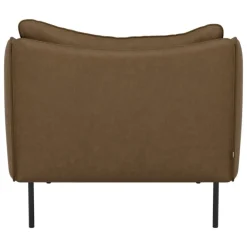 Fogia Tiki armchair, large, anniversary edition, black steel - vintage tabacco