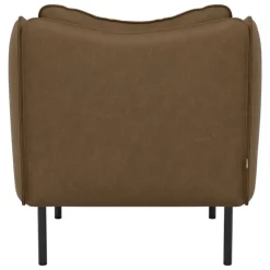 Fogia Tiki armchair, small, anniversary edition, black steel - vintage tabacco