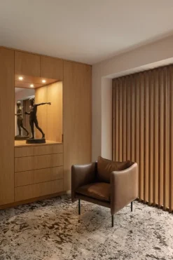 Fogia Tiki armchair, small, anniversary edition, black steel - vintage tabacco