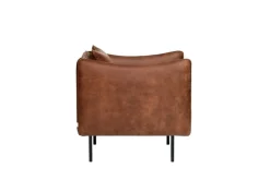 Fogia Tiki armchair, small, black steel - vintage rangers leather