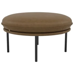 Fogia Tiki ottoman, anniversary edition, black steel - vintage tabacco