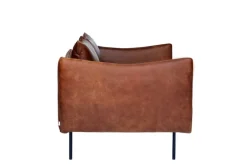 Fogia Tiki 2-seater sofa, black steel - vintage rangers leather