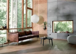 Fogia Tiki 3-seater sofa, black steel - vintage rangers leather