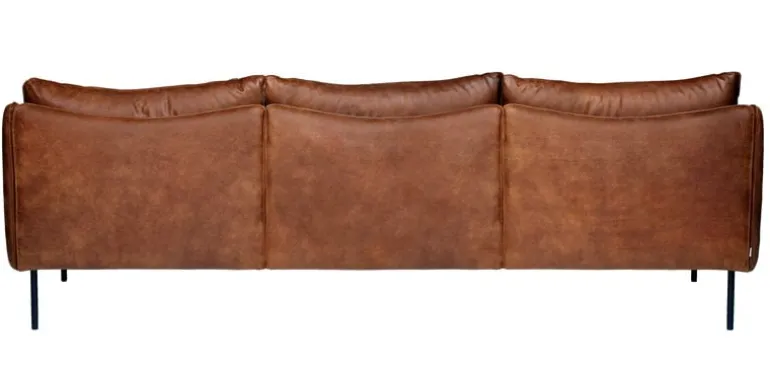 Fogia Tiki 3-seater sofa, black steel - vintage rangers leather