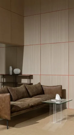 Fogia Tiki 3-seater sofa, black steel - vintage rangers leather