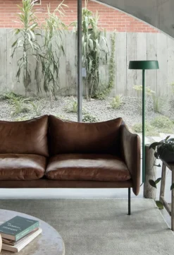 Fogia Tiki 3-seater sofa, black steel - vintage rangers leather