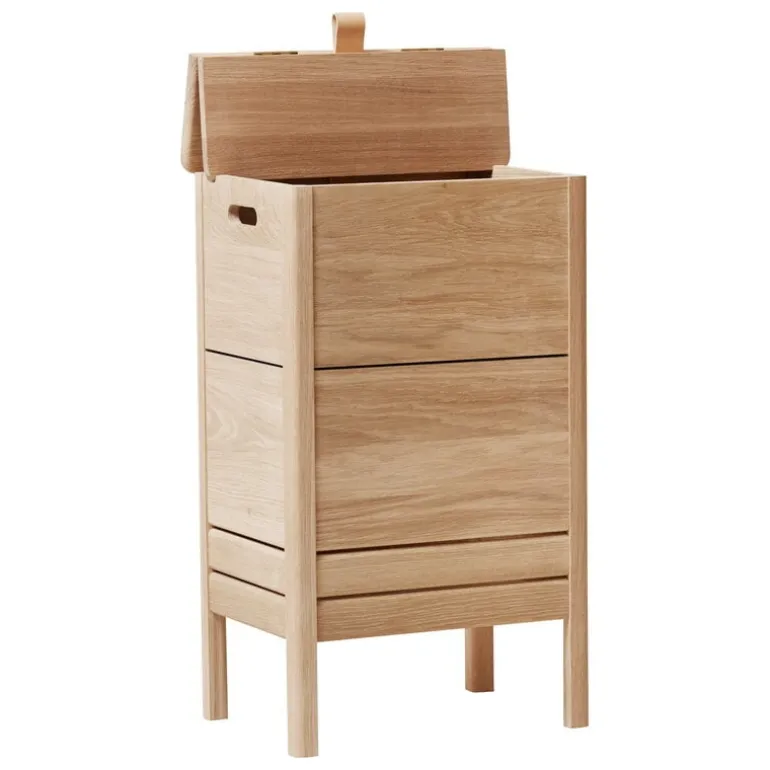 Form & Refine A Line laundry box, white oak