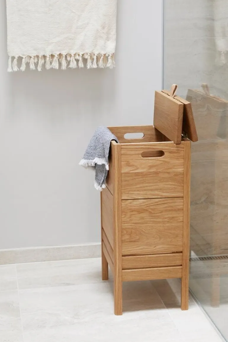 Form & Refine A Line laundry box, oak