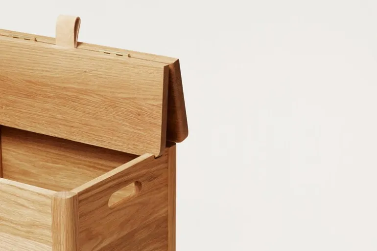 Form & Refine A Line laundry box, oak