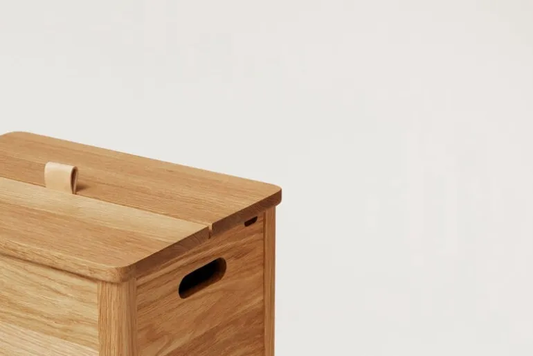 Form & Refine A Line laundry box, oak