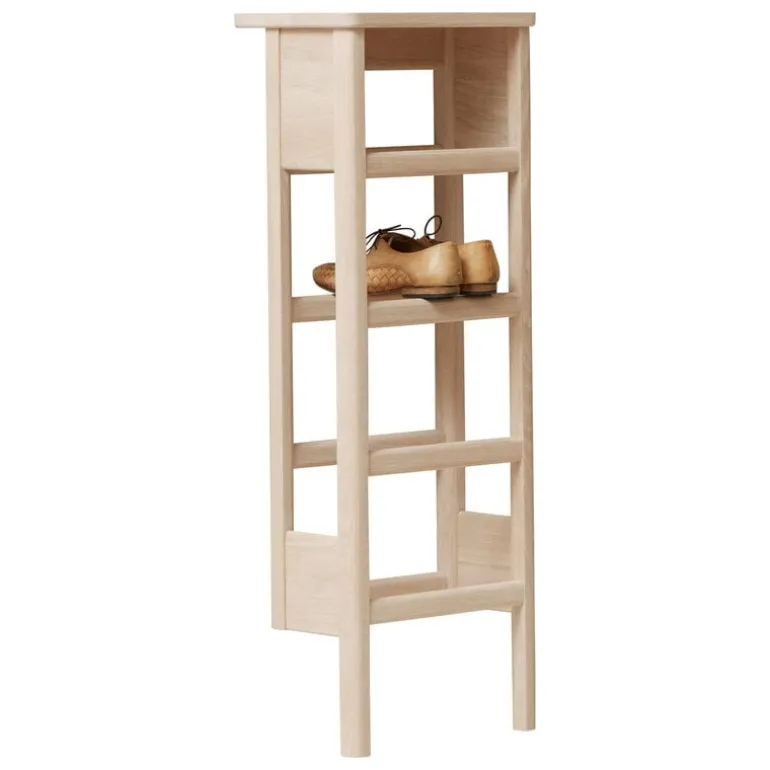 Form & Refine A Line shoe rack, 35 cm, white oak