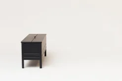 Form & Refine A Line storage bench, 111 cm, black stained oak