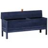 Form & Refine A Line storage bench, 111 cm, indigo blue stained ash