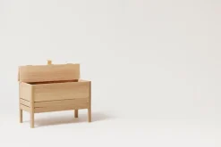 Form & Refine A Line storage bench, 68 cm, white oak
