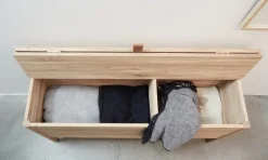 Form & Refine A Line storage bench, 111 cm, white oak