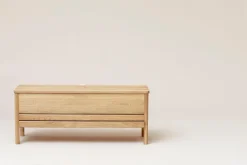 Form & Refine A Line storage bench, 111 cm, white oak