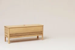 Form & Refine A Line storage bench, 111 cm, white oak