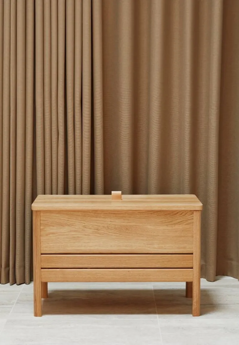 Form & Refine A Line storage bench, 68 cm, oak