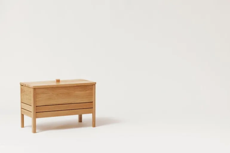 Form & Refine A Line storage bench, 68 cm, oak