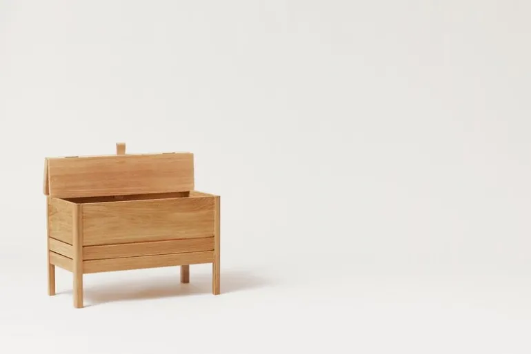 Form & Refine A Line storage bench, 68 cm, oak