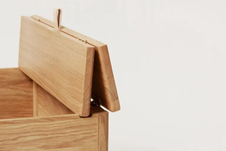 Form & Refine A Line storage bench, 68 cm, oak