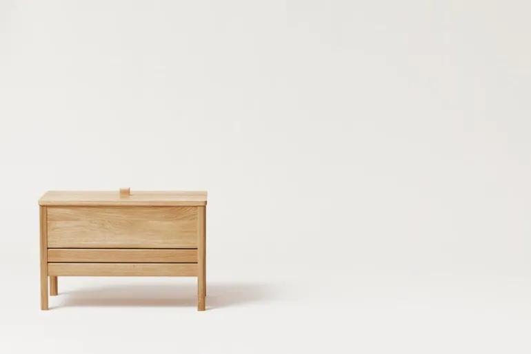 Form & Refine A Line storage bench, 68 cm, oak