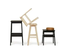 Form & Refine Angle standard bar stool, 75 cm, beech