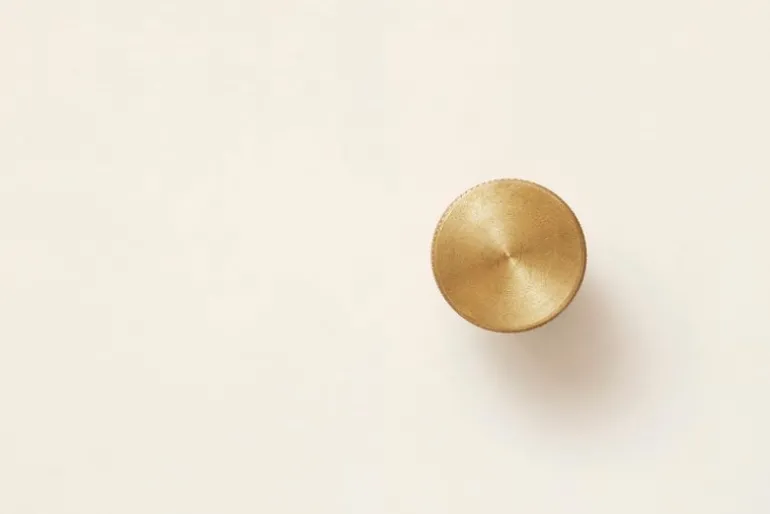 Form & Refine Angle wall hook, brass, large