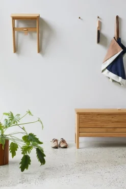 Form & Refine Angle wall hook, brass, large