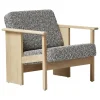 Form & Refine Block lounge chair, white oiled oak - Kvadrat Zero 0004