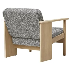 Form & Refine Block lounge chair, white oiled oak - Kvadrat Zero 0004