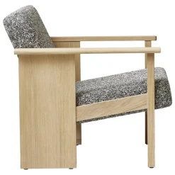 Form & Refine Block lounge chair, white oiled oak - Kvadrat Zero 0004
