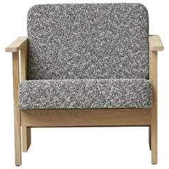 Form & Refine Block lounge chair, white oiled oak - Kvadrat Zero 0004