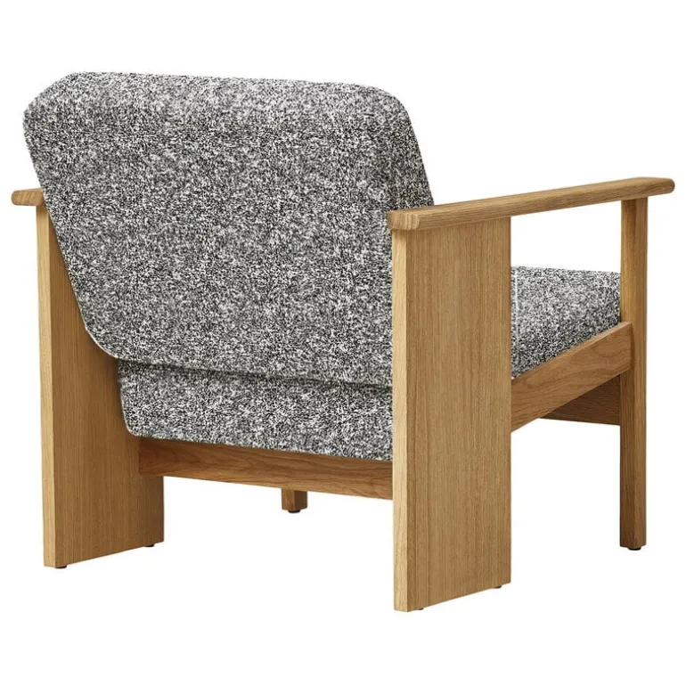 Form & Refine Block lounge chair, oiled oak - Kvadrat Zero 0004