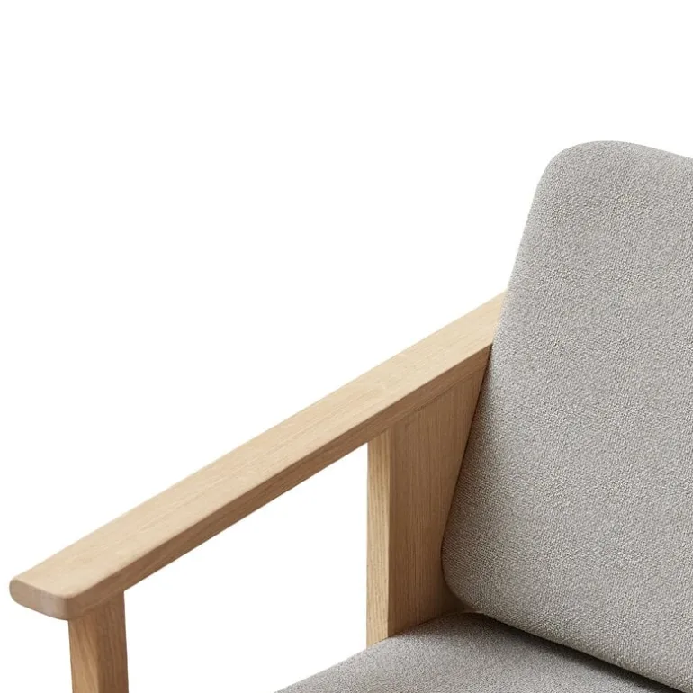 Form & Refine Block lounge chair, white oiled oak - Gabriel Grain 61247