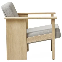 Form & Refine Block lounge chair, white oiled oak - Gabriel Grain 61247