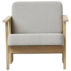 Form & Refine Block lounge chair, white oiled oak - Gabriel Grain 61247