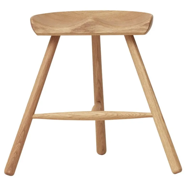 Form & Refine Shoemaker Chair No. 49 stool, white oiled oak