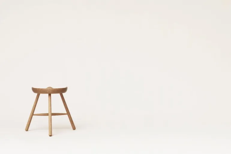 Form & Refine Shoemaker Chair No. 49 stool, white oiled oak