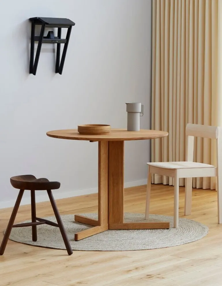 Form & Refine Shoemaker Chair No. 49 stool, smoked oak