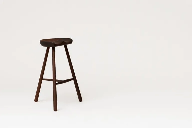 Form & Refine Shoemaker Chair No. 68 bar stool, smoked oak