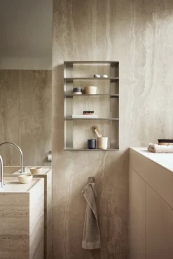 Form & Refine Taper wall shelf, stainless steel