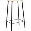 Frama Adam stool, 76 cm, natural leather - matt black