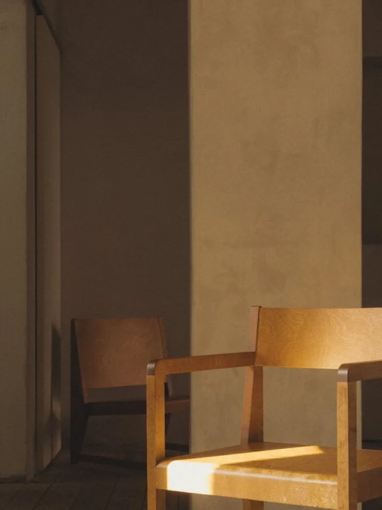 Frama Armrest Chair 01, warm brown birch